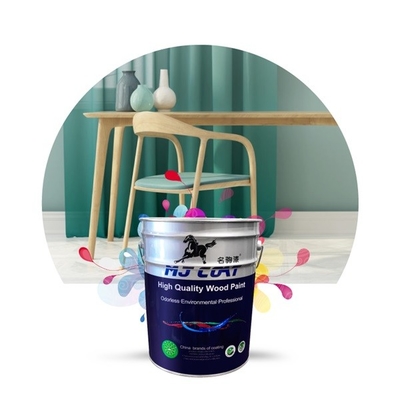 Pittura per legno PU resistente gialla a base d'acqua di colore solido per mobili