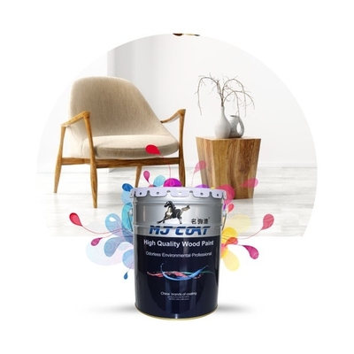 Pittura per legno PU resistente gialla a base d'acqua di colore solido per mobili